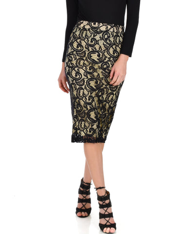 Live For The Night Lace Pencil Skirt