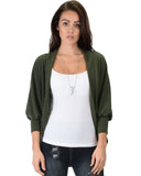Lyss Loo Comin' Up Cozy Olive Long Sleeve Cocoon Cardigan - Clothing Showroom