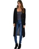 Lyss Loo Cover Me Up Long-line Black Hooded Cardigan - Clothing Showroom