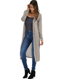 Lyss Loo Cover Me Up Long-line Grey Hooded Cardigan - Clothing Showroom