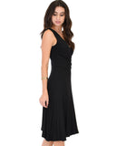 Lyss Loo Little Lover Ruched Black Skater Dress - Clothing Showroom