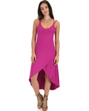 Lyss Loo All Wrapped Up Strappy Berry Wrap Dress - Clothing Showroom