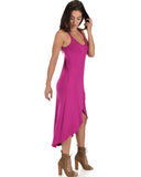 Lyss Loo All Wrapped Up Strappy Berry Wrap Dress - Clothing Showroom