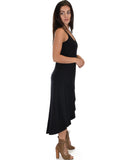 Lyss Loo All Wrapped Up Strappy Black Wrap Dress - Clothing Showroom