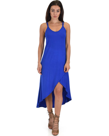 Lyss Loo All Wrapped Up Strappy Royal Wrap Dress - Clothing Showroom