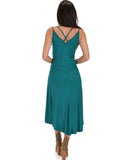 Lyss Loo All Wrapped Up Strappy Green Wrap Dress - Clothing Showroom