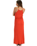 Lyss Loo Cherish The Day Rust Maxi Dress With Cinched Waist - Clothing Showroom