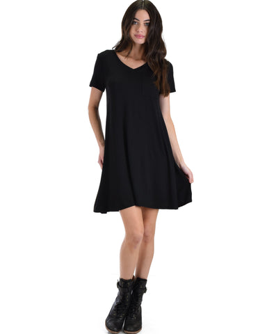 Lyss Loo Better Together Black Shirt Tunic Dress With Pocket - Clothing Showroom