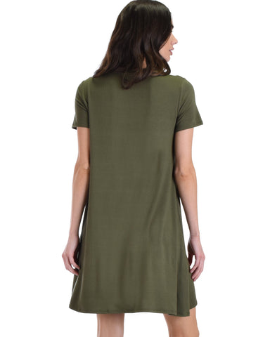 Lyss Loo Better Together Olive Shirt Tunic Dress With Pocket - Clothing Showroom