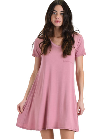 Lyss Loo Better Together Rose Shirt Tunic Dress With Pocket - Clothing Showroom