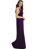 Lyss Loo Lost In Paradise Sleeveless Deep V-Neck Purple Shift Maxi Dress - Clothing Showroom