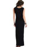 Lyss Loo Ascension Contemporary Black Hooded Maxi Dress - Clothing Showroom
