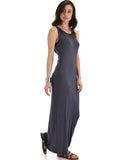 Lyss Loo Ascension Contemporary Charcoal Hooded Maxi Dress - Clothing Showroom