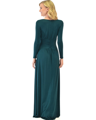 Lyss Loo Sweetest Kiss Long Sleeve Green Maxi Dress - Clothing Showroom