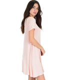 Lyss Loo Reporting For Cutie Pink T-Shirt Tunic Dress - Clothing Showroom