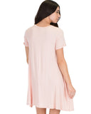 Lyss Loo Reporting For Cutie Pink T-Shirt Tunic Dress - Clothing Showroom