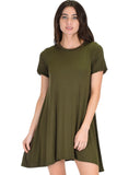 Lyss Loo Reporting For Cutie Olive T-Shirt Tunic Dress - Clothing Showroom