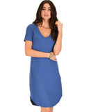Lyss Loo Truly Madly Deep-V Neck Blue Sleep Dress - Clothing Showroom