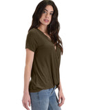 Sweeter Than Sugar Olive Cross Straps Short Sleeve Top - Clothing Showroom