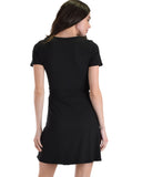 Lyss Loo Don't Tell 'Em Black Wrap Dress - Clothing Showroom