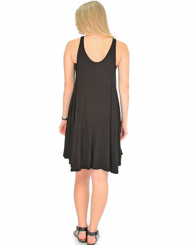 Lyss Loo Oversized Black Tank Dress - Clothing Showroom