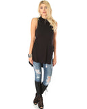 Lyss Loo Flirting With Danger Black Ribbed Cut-Out Top - Clothing Showroom