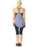 Lyss Loo When the Wind Blows Racer-Back Blue Tank Top - Clothing Showroom