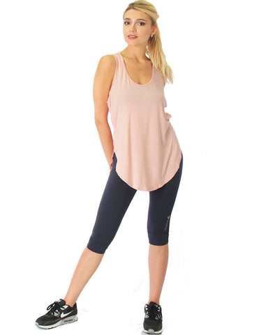 Lyss Loo When the Wind Blows Racer-Back Pink Tank Top - Clothing Showroom