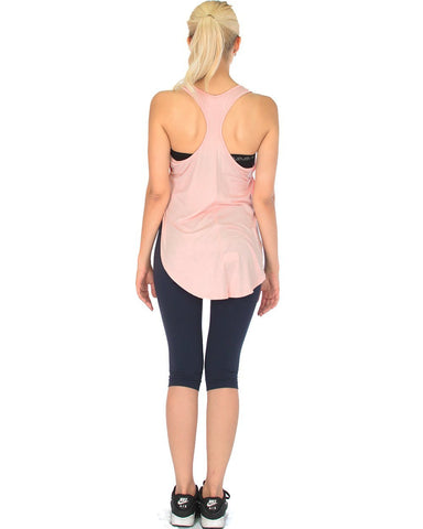 Lyss Loo When the Wind Blows Racer-Back Pink Tank Top - Clothing Showroom