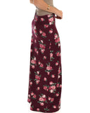 Casablanca Fold Over Floral Maxi Skirt