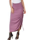Lyss Loo Tie That Knot Fold Over Mauve Maxi Skirt - Clothing Showroom