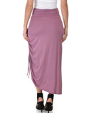 Lyss Loo Tie That Knot Fold Over Mauve Maxi Skirt - Clothing Showroom