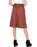 Lyss Loo Dance Montage A-Line Pocket Marsala Skirt - Clothing Showroom