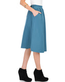 Lyss Loo Dance Montage A-Line Pocket Teal Skirt - Clothing Showroom