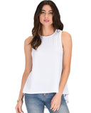 Lyss Loo My First Crush Ribbed Ivory Top With Keyhole Back - Clothing Showroom