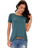 Lyss Loo The New Classic Cuffed Sleeve Teal Tunic Top - Clothing Showroom