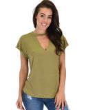 Unfiltered Raw Edge V-neck Tunic Top