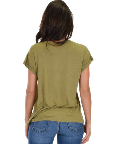 Unfiltered Raw Edge V-neck Tunic Top