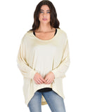 Lyss Loo Light Weight Camille Spring Taupe Sweater Top - Clothing Showroom