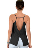 Lyss Loo What's Strap-Pening Cross Back Straps Black Tank Top - Clothing Showroom