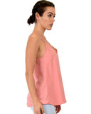 Lyss Loo What's Strap-Pening Cross Back Straps Pink Tank Top - Clothing Showroom