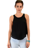 Lyss Loo Totally Crossed Out Black Tank Top - Clothing Showroom