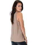 At First Crush Sleeveless Top With Keyhole Back