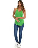 Lyss Loo Breezy Beauty Y-Back Green Tank Top - Clothing Showroom