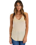 Lyss Loo Breezy Beauty Y-Back Taupe Tank Top - Clothing Showroom